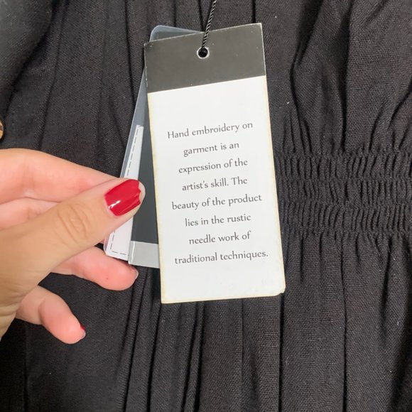 Black Strappy A-line Dress from India. BRAND NEW - Picture 6 of 8